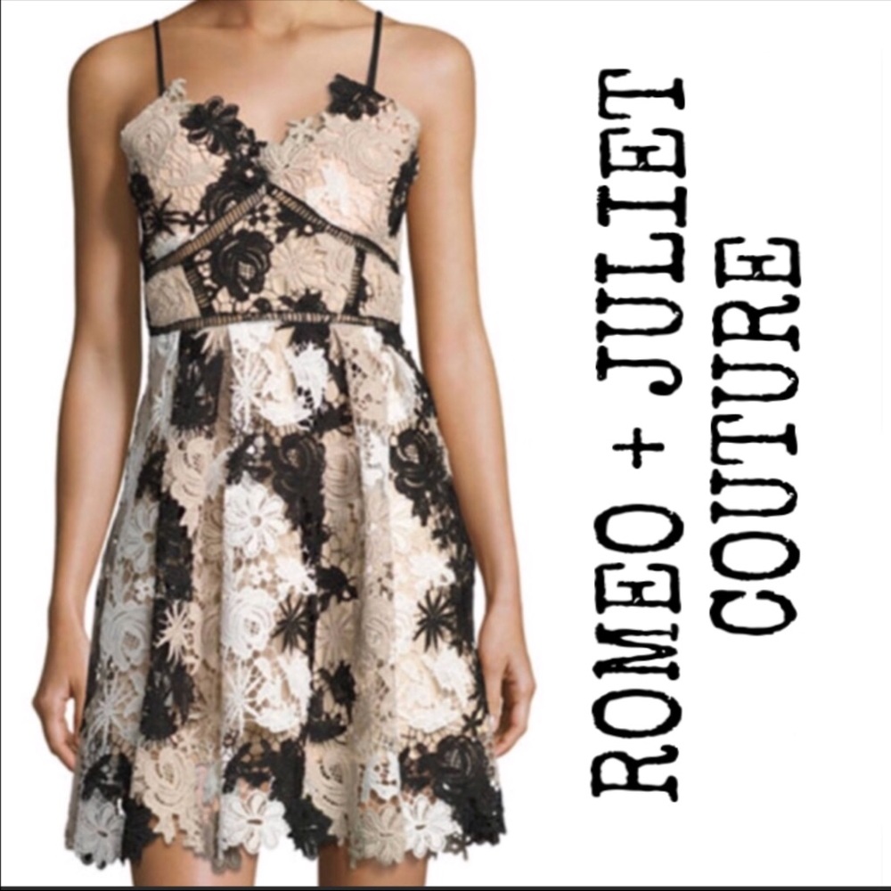 🎉HP🎉 Romeo + Juliet Couture Floral Lace Dress
